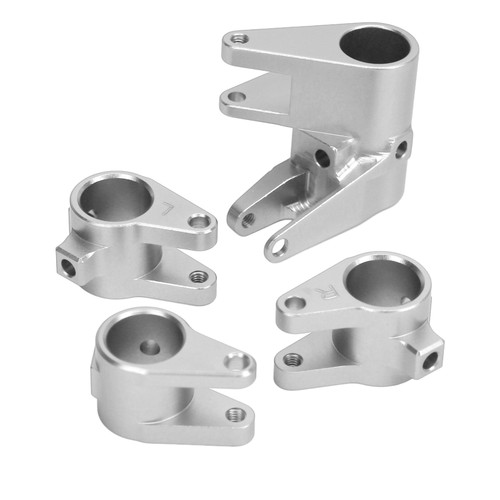 Axle Tube Link Mount Set Aluminum Counterweight Increase Link Rod Mount Adapter for SCX10 PRO Silver