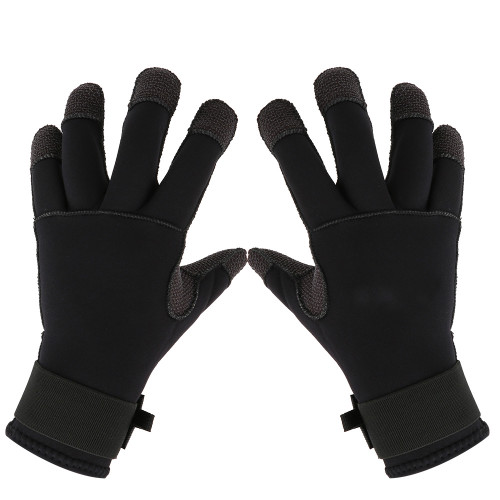 3mm Anti Wear Anti Scratch Warm Scuba Dive Gloves Swimming Glove Snorkeling Equipment(black M)