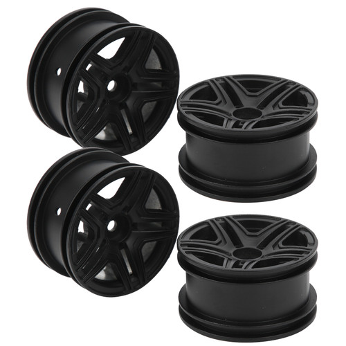 50mm 4PCS RC Crawler Metal Wheel Hub Fit for MN86K 1/12 RC Car Upgrade Parts AccessoriesBlack