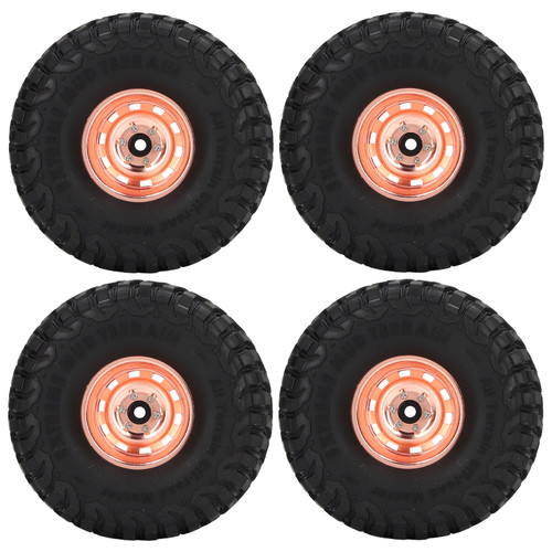 4pcs RC Tires 1.9in Width 10 Holes RC Rubber Wheel Upgrade Accessories for SCX10 1/10 RC Car