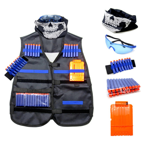 Kids Military Vest Kit Multipurpose Simulation Puzzle Safety Protection Children Military Vest Suit Kit for Kids Gifts