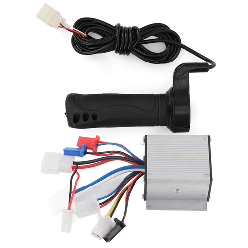 24V 250W Brush Controller Extended Cable Single Hand Grip Set Electric Bicycle Handlebar