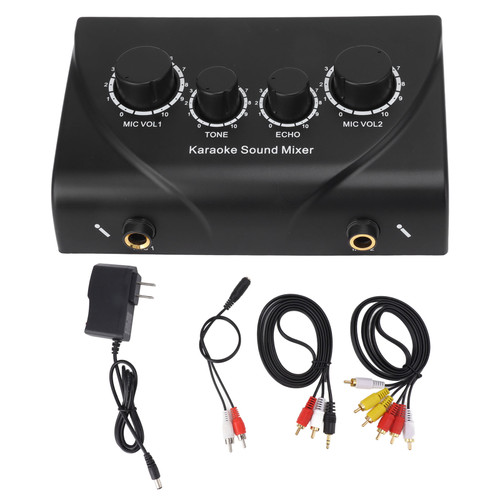 Mini Portable Sound Mixer Karaoke Sound Mixer for Companies Family Gatherings 100‑240V US Plug