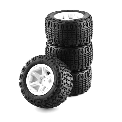 Remote Control Crawler Rubber Car Tire 105*50*63MM Universal Tyre 4pcs Replacement for Kyosho HSP WLtoys TRAX E-REVO Summit 1/16 1/12 1/14 Remote Control Car Wheels