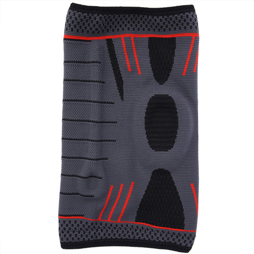 Outdoor Elastic Breathable Sports Kneepad Knitted Nylon Knee Pad Protector Brace(Red S)
