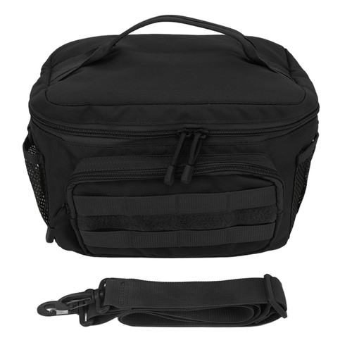 Insulated Lunch Bag Large Capacity Portable Lunch Box Thickened Leakproof Shoulder Bag for Women Men Office Worker Outdoor Picnic Black