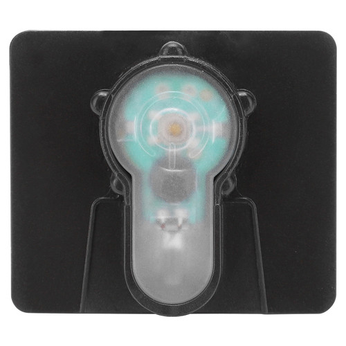 Mini Signal Light IPX8 Waterproof Outdoor Vest Helmet Safety Light with Hook and LoopBlack Base Orange Light