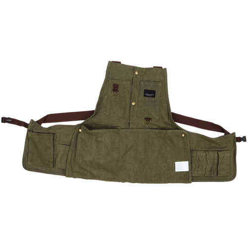 Camping Apron Vest Multifunctional Adjustable Reinforced Edges Casual Vest for Outdoor Fishing Photography OD Green