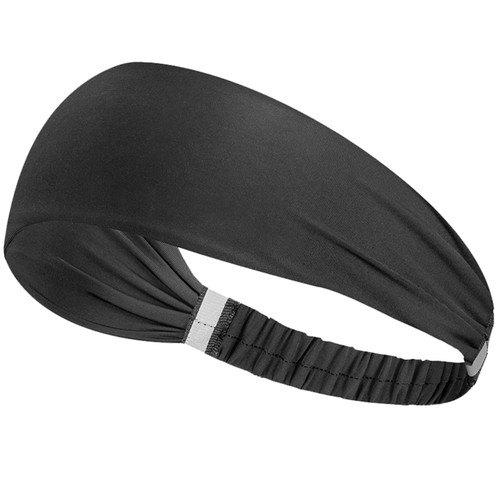 Workout Headbands for Women Men Absorbs Sweat Quickly Stretchable Soft Comfortable Elastic Wide Headbands Black