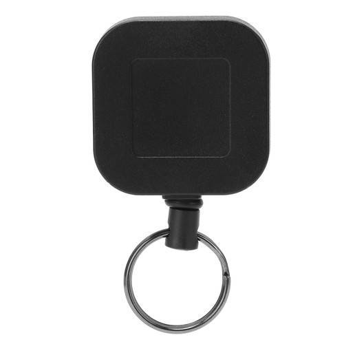 Retractable Keychain Black Plastic Wire Rope High Resilience Portable Keychain for Anti Lost