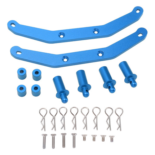 1 Pair Metal Front Rear Shell Column for Traxxas Slash 4x4 1/10 RC Car Front Rear Shell PillarBlue