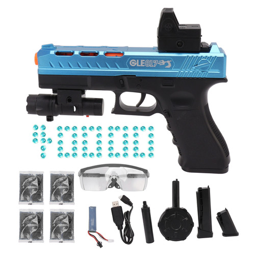 Electric Water Beads Shooting Toy Electric Water Gel Beads Shooting Game Kids Outdoor Toy Shooting Game for Children Over 14 Years Old Dark Blue 40000