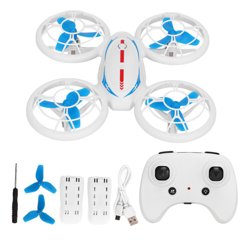 2.4G Drone Remote Control Aircraft LED Light Quadcopter 360 Degree Rotation White for Kids Toy Birthday Gift
