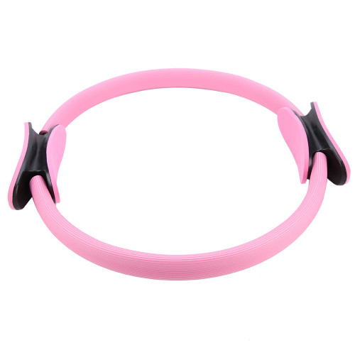 4 Colors Dual Grip Yoga Pilates Ring Resistance Circle for Thighs and Legs Fitness Pink