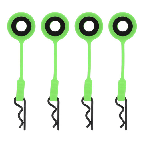 4PCS RC Body Clips Pins RC Car Shell Body Fixed Clips Retainer Silicone Metal Universal for 1/10 Model CarGreen
