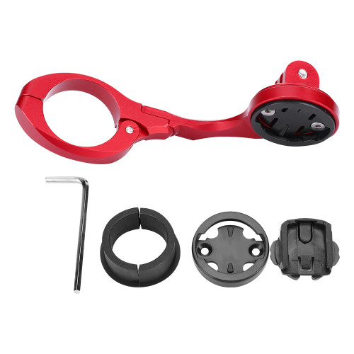 Aluminium Alloy Bicycle Odemeter Computer Extension Mount with Adapter Bike Accessory (Red)