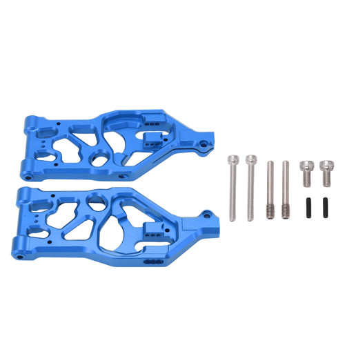 One Pair RC Front Lower Arms Aluminium Alloy RC Lower Front Suspension Arms for ARRMA 1/5 Blue