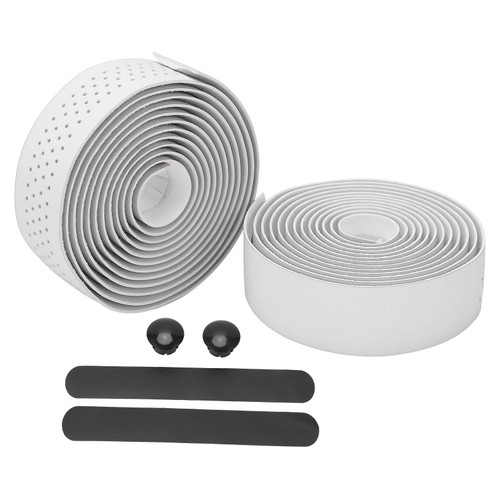 Bicycle Handlebar Tape Anti Slip Road Bike Handle Bar Wraps with End Plugs for Road CyclingSilver