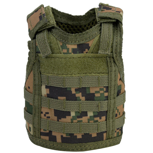 Beer Vest Mini Miniature Beverage Bottle Can Holder with Adjustable Straps(Jungle Digital)