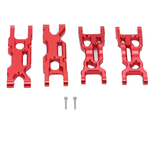 RC Aluminum Front and Rear Lower Suspension Arms for LOSI MiniT 2.0 2WD 1/18 RC Stadium Truck(Red )