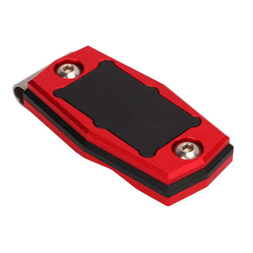 Billiards Chalk Holder Portable Aluminium Alloy Magnetic Billiards Chalk Case Box for Billiards Accessories Red and Black