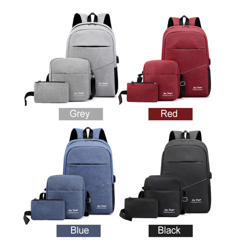 3pcs Backpack Set Women Men Laptop Backpack Shoulder Bag Small Pocket for Travel School Business Work College Fits Up to 15.6inches