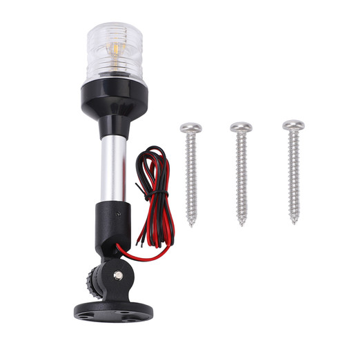 9 Inch 33LED Anchor Navigation Lights IP66 Waterproof All Round 360° Boat Light for Marine Yachts 12V‑24V
