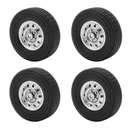 RC Car Rubber Tires Plastic Hub RC Wheel Rim and Tires for WPL D12mini Upgrade Part