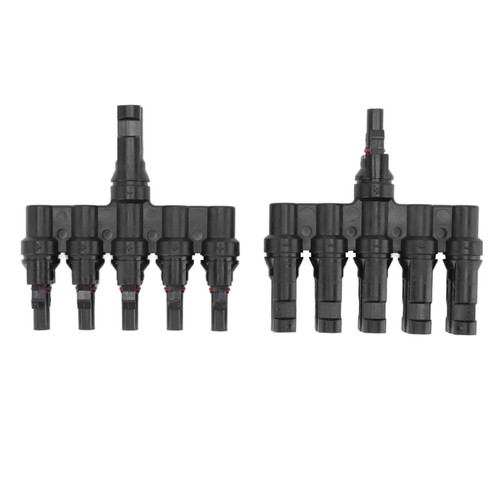 1 Pair Branch Solar Connectors Waterproof Strong Conductivity Photovoltaic Connectors for Solar Panel 1000V DC