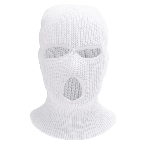 3 Holes Knitted Full Face Cover Winter Windproof Warm Outdoor Sports Ski Riding Face CoverWhite