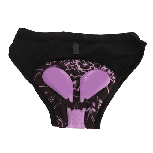 Women Cycling Underwear Breathable Women Bicycle Briefs Shock Absorption 3D Padded Bike Shorts Underwear Quick Dry Black XL
