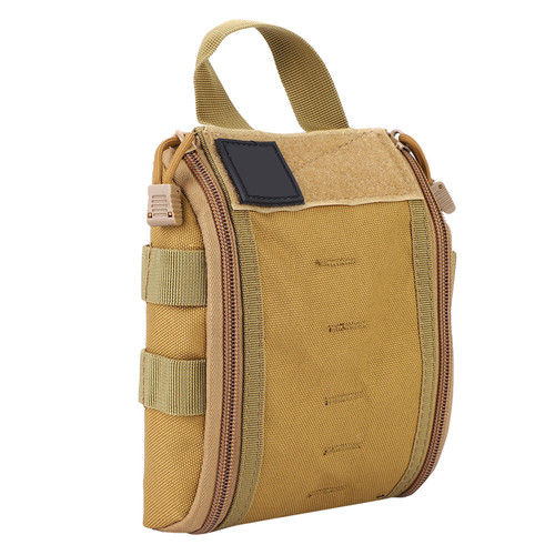Outdoor Portable Travel First Aid Kit Emergency Survival Bag Rescue Medical Pouch Case(Khaki)