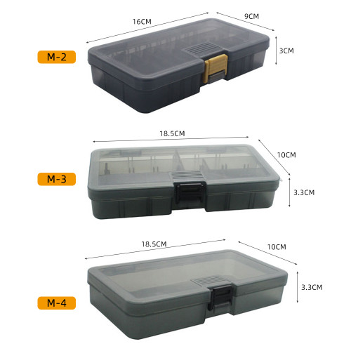 Plastic Fishing Tackle Box Fishing Lure Storage Case Fishing Bait Storage Organizer with Removable Dividers