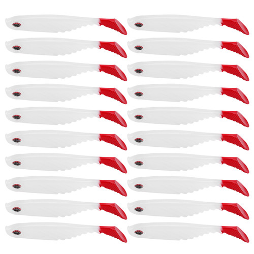 20pcs Soft Bait Worm 7cm Fishing Lures Artificial T Tail Silica Gel Bait for Fishing Transparent