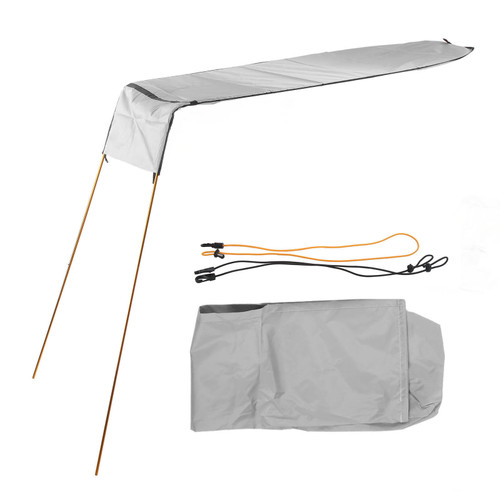 Kayak Shade Canopy Portable Foldable Boat Awning Set Kayak Canoe Sunshade Accessories Light Gray