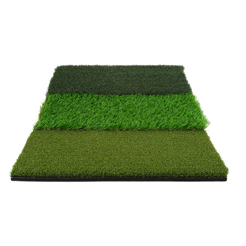 25 x 16inch Portable Golf Tri  Turf Putting Hitting Attack Practice Training Mat