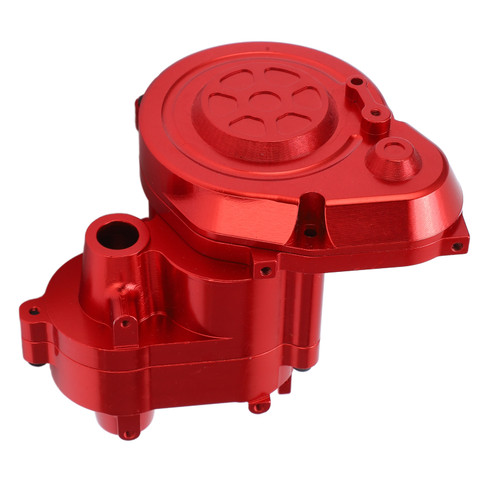 Aluminum Gearbox Housing Cover Stable Realistic Lightweight Gearbox Housing for Axial RBX10 1/10 RC CarRed