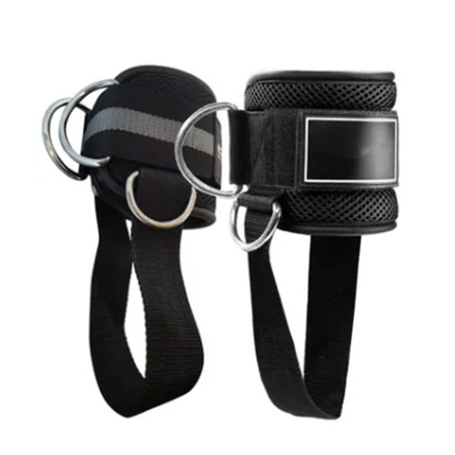 1 Pair Ankle Straps for Cable Machine Fitness Hook and Loop Ankle Cuffs with Reinforced D Rings for Leg Glute Hip Workouts