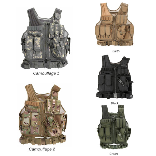 Outdoor Military Tactical Army Polyester Airsoft War Game Hunting Vest for Camping Hiking
