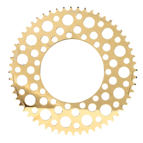 Folding Bicycle Chainwheel Smooth Fastness AntiCorrosion Wearproof Bike Chainring(Titanium Gold )