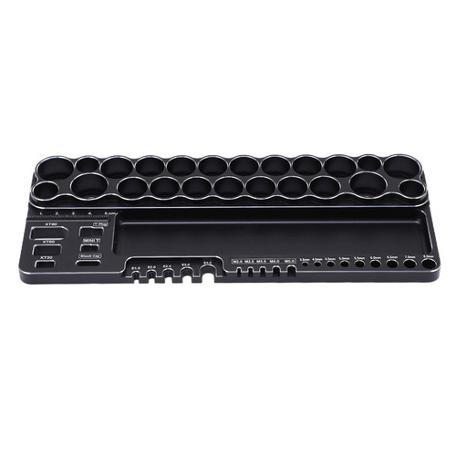 RC Tools Storage Rack Aluminum Alloy RC Screwdriver Scissors Tools Kit Organizer with Fixing HolesBlack
