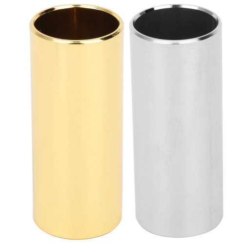 2Pcs Stainless Steel Guitar Bass Slide Bar Replacement Accessory Silver Golden 6cm