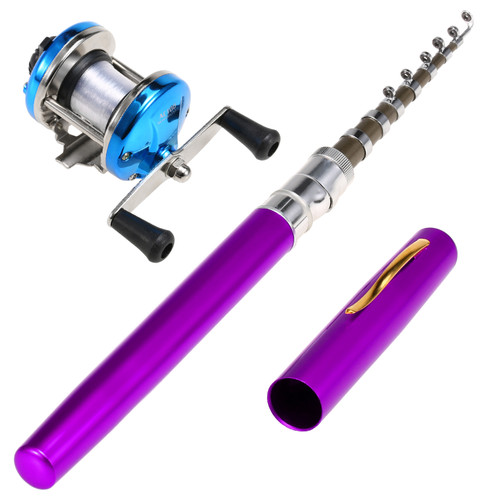 [通拓商品]Telescopic Pocket Pen Fishing Rod Pole Fishing Reel Combos Set Fishing Accessories