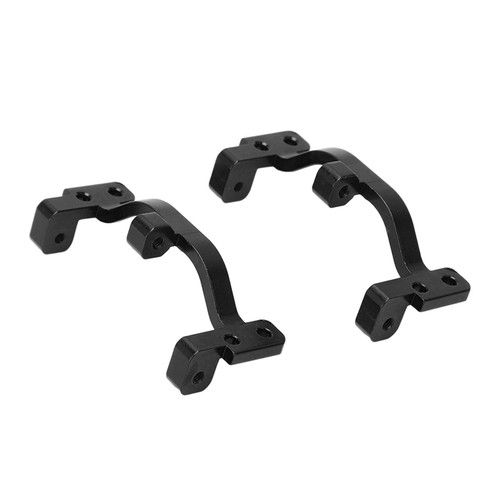 2Pcs Aluminum Alloy Pull Rod Base Metal Pull Rod Base Seat for WPL C24 C14 C14K C24K 1/16 RC CarBlack