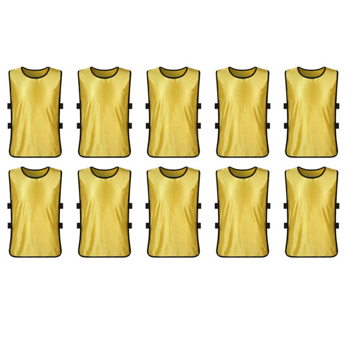 Football Basketball Training Vest Scrimmage Team Practice Vests Pinnies Jerseys for Youth Adults Soccer Volleyball Sports Yellow Adults Free Size