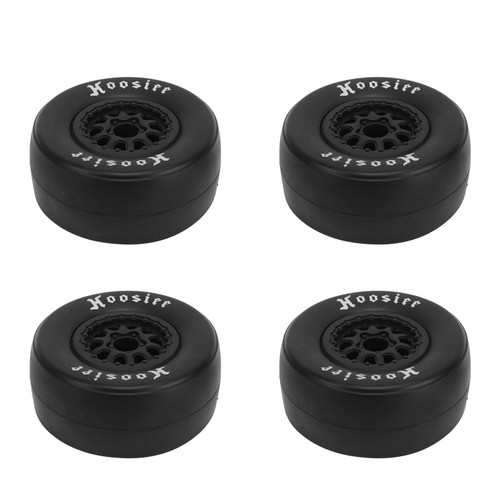 4Pcs 1/10 Scale RC Car Tires Rubber Tires Plastic Wheel Hubs for 1/10 Off Road Remote Control Car