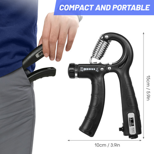 2pcs Hand Grip Strengthener with Counter 5-60kg Adjustable Resistance Fitness Hand Exerciser for   Muscle Building Wrist Training