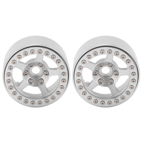 1.9 Inch Tire Wheel Hub Wear Resistant Durable Replaceable Easy to Install Metal WheelSilver