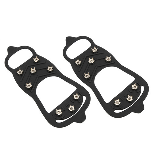 1 Pair 8Tooth Outdoor Snow Walking Nail Crampons AntiSlips Ice Shoes Spikes Covers(M )