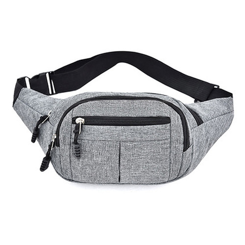 Fanny Pack Multifunctional Large Capacity Abrasion Resistant Waterproof Unisex Wallet Waist Bag for Outdoor Sports Grey